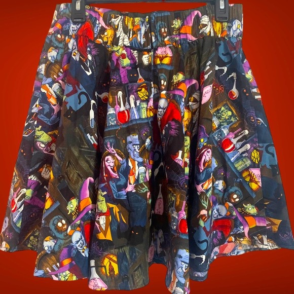 ModCloth Folter Halloween Skirt Werewolf Witch Frankenstein Skirt XL DarkWave - Picture 6 of 12